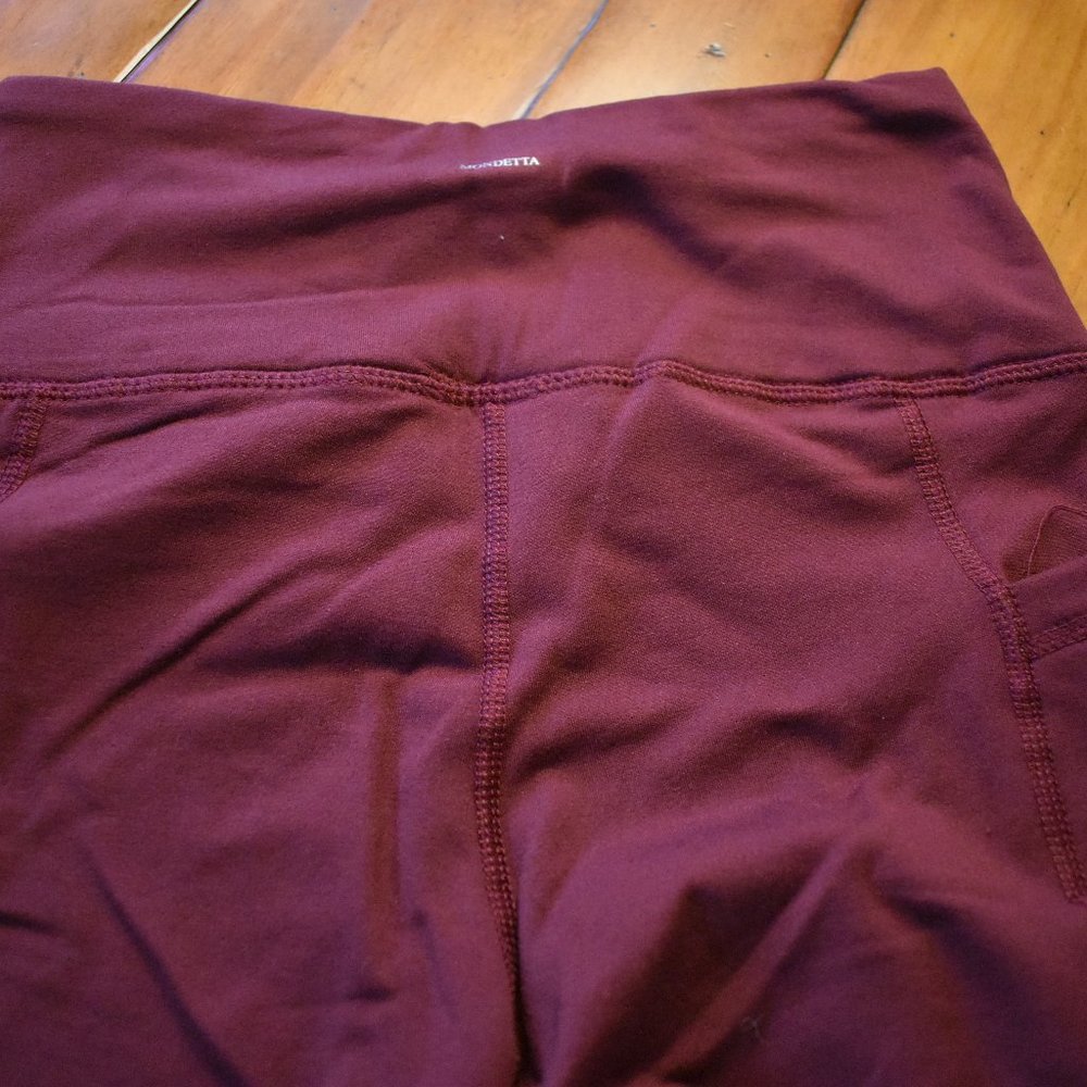NWT Mondetta Core Leggings Reflective Detail XS/TP Tawny Port - Picture 5 of 13